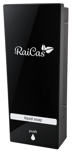 RAICAS® ELEGANCE SLIM - KÄSISAIPPUA ANNOSTELIJA, MUSTA