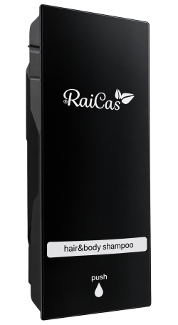 RAICAS® ELEGANCE – SUIHKUSAIPPUA-ANNOSTELIJA, MUSTA