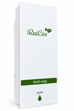 RAICAS® ELEGANCE SLIM – KÄSISAIPPUA-ANNOSTELIJA, VALKOINEN