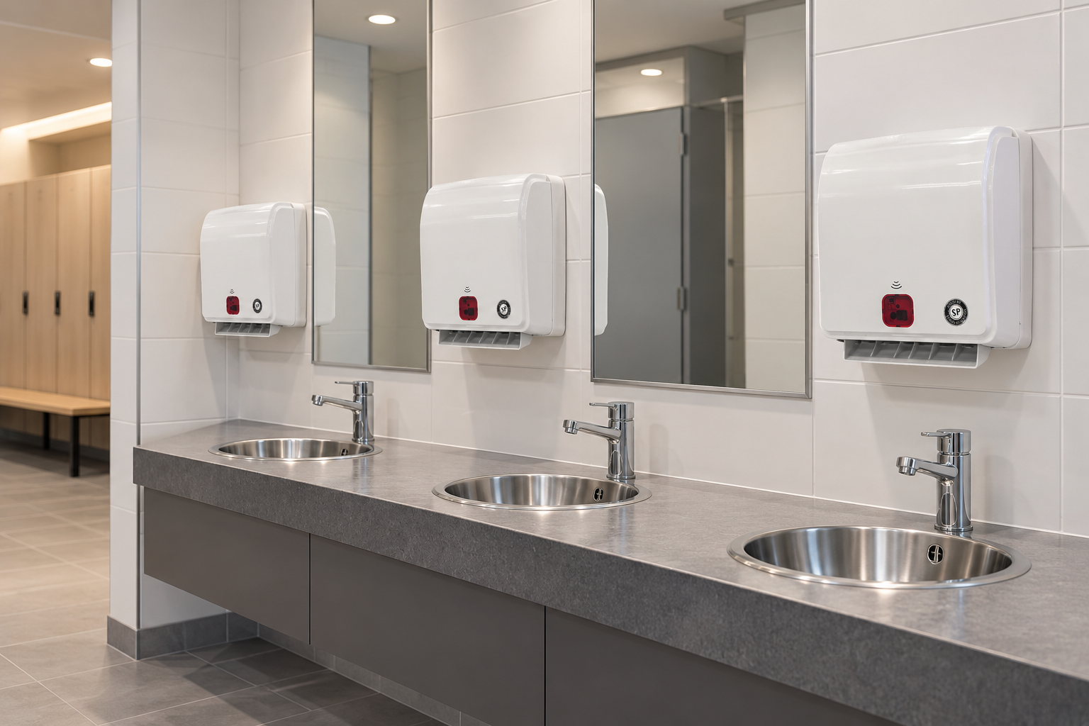 SP HYGIENE SYSTEM 2.0 KÄSIPYYHEAUTOMAATTI, VALKOINEN - Image 2